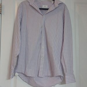 Ryan seacrest NWOT No Iron Men's Checkered Shirt 16 34/35